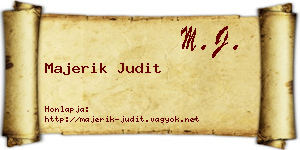 Majerik Judit névjegykártya